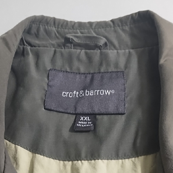 Croft & Barrow Olive Green Jacket @ Outside Pockets 2 Inside Pockets Soft Sueded - Picture 3 of 14
